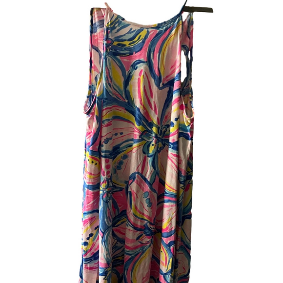 Lilly Pulitzer Sunset The Sunny Side Margot size large pink floral dress - Picture 4 of 5
